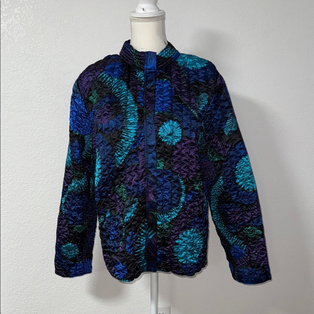 Floral Patterned Quilted Jacket - image 1